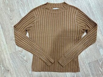 Vánoční zlatá halenka S/tričko XS