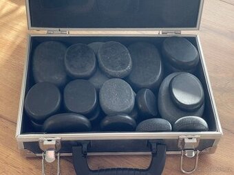 Masážní sada lávových kamenů v kufříku – 20 kusů