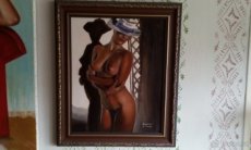 Originál plátno akt "Nedotknutelná" - Carpin - Nadymáček