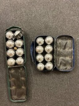 2x Set na Pétanque (16 kovových koulí + košonek)