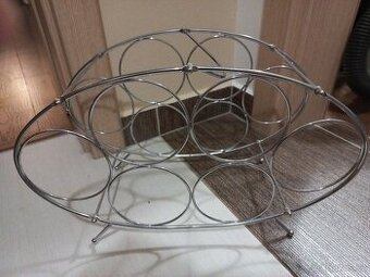 Držák,  stojan na šest vín, nerezový