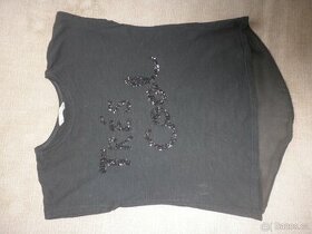 Černé dívčí tričko/halenka