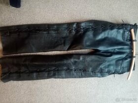 Motorkářské kožené kalhoty vel UK 30 (D48) - 1