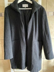 Tmavě šedý dámský vlněný kabát Hennes / H&M