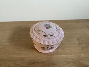 Dóza růžový porcelán - 1