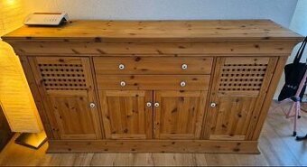 Komoda dřevěná - masivní borovice, délka 180 cm