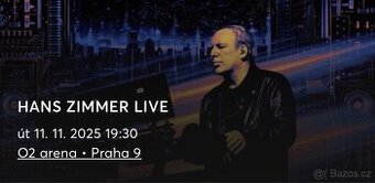 Hans Zimmer  – 2 vstupenky vedle sebe (sezení na ploše)