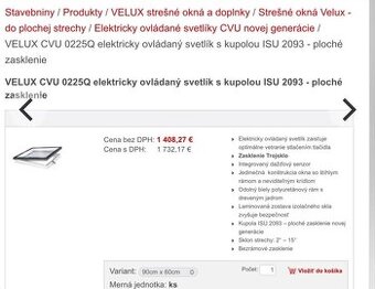 Velux svetlik 225Q