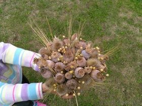 Kytka z přírodních materiálů