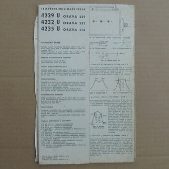 Návod Televize Tesla 4229 U, 4232 U, 4235 U