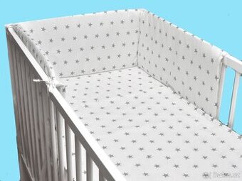 Povlečení do postýlky s mantinelem  - hvězdičky