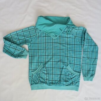 Zelená károvaná mikiny