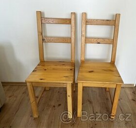 2ks židle dřevěné