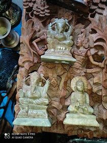Ganesha,Buddha onix-aragonit soška