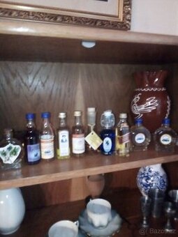 Skleněné miniatury s alkoholem