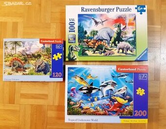 Puzzle 3 druhy, KOMPLETNÍ - jako NOVÉ