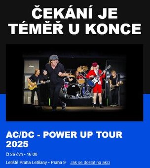 AC/DC - čtvrtek 26.6.2025 2x STÁNÍ A