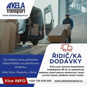 Řidič/ka plachtové dodávky