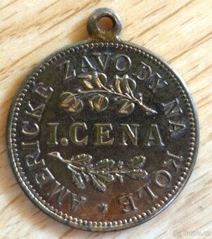 Medaile - Jubilejní výstava v Praze. 1. cena 1908