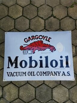 Smaltovaná cedule Mobiloil Vacuum