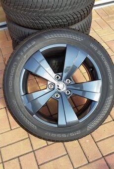 ALU kola ŠKODA / VOLKSWAGEN 5x112 R17 zimní pneu 215/55/17