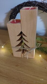 Vánoční svícen, stromeček, hvězda