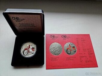 Stříbrná mince ČNB 500Kč Jawa 250 Proof