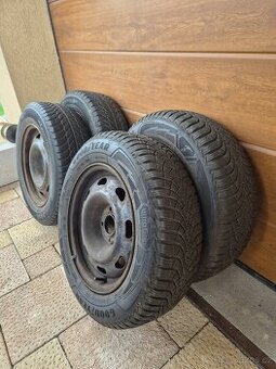 Plechové disky včetně zimní pneu 195/65R15