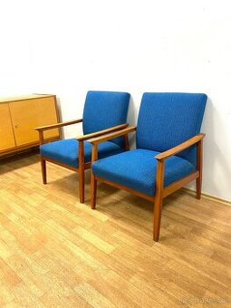 Retro křesla modrá - 1