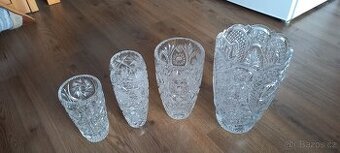 Broušené sklo vázy sada