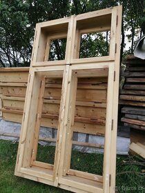dřevěná špaletová okna dvojitá - vše nové, nepoužité