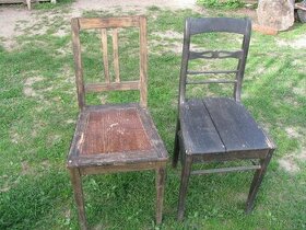 Staré židle k renovaci 2ks - 1