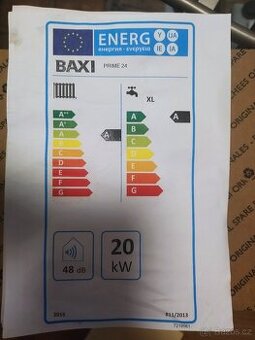 Prodám kondenzační kotel BAXI prime 24, 20 kW.
