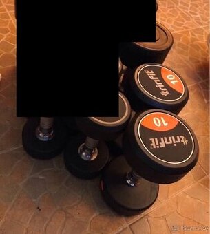 Pogumovaný jednoruční činky - Trinfit 2x 10kg - nový