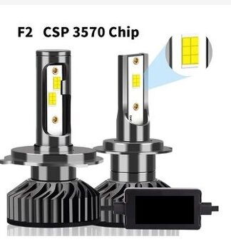 Sada led žárovek s paticí H1,H3,H4,H7 Canbus-ready