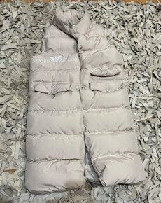 Emporio Armani krémová dlouhá vesta