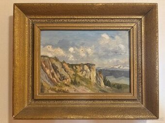 Obraz F. Liebstockl, Nižná 1953, Červená Skala, olej 40x50