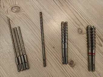 SDS plus vrtáky Hilti, Würth, Bosch celkem 9 ks - nové