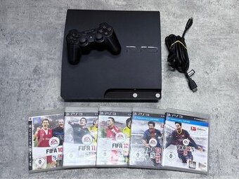 - PS3 Sony Cech-2504B 320GB konzole+ 5x hra Fifa -