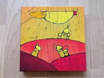 Batika - ručně vyráběný batikovaný obrázek - ruční výroba