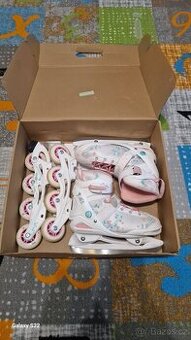 Dívčí dětské brusle 2 in 1  vel. 33-36