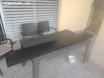 police LACK - 190 cm - černohnědá /190x20x5cm/