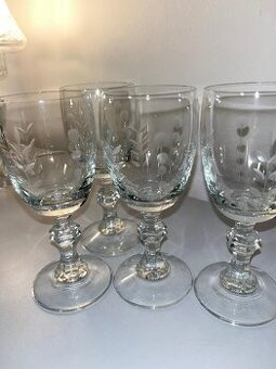 broušené skleničky - 1