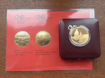 Zlatá mince 5000 Kč ČNB Ren. most ve Stříbře Proof
