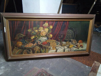 Soška a obraz na plátně