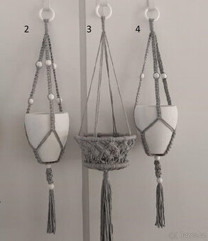 MAKRAMÉ - ZÁVĚS NA KVĚTINÁČ -SLEVA