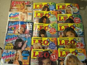 ♥ Časopisy erotické LEO a CATS 15ks r.v. cca 95-96 ♥