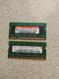 RAM paměti 2x512MB acer travelmate 5520