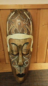 Africká dřevěná maska Šaman 50 cm
