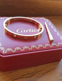 Náramek Cartier Love s kamínky, na šroubek